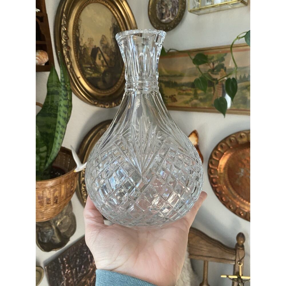 Antique American Brilliant Period Cut Glass Decanter Crystal Carafe